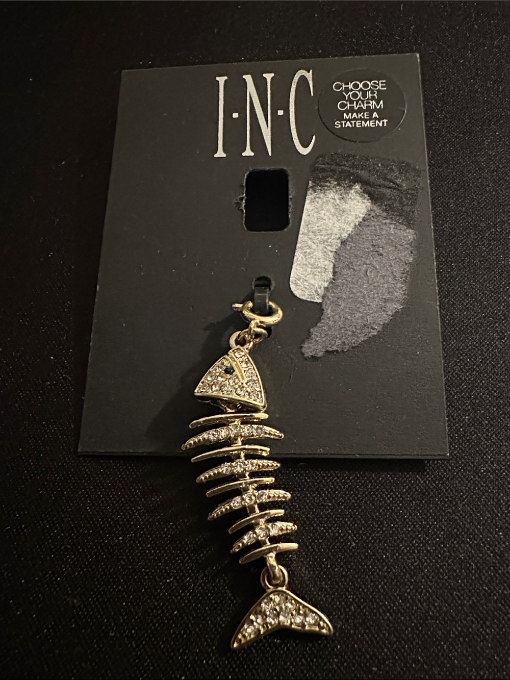 INC Gold-Tone Crystal Fishbone Charm
#87